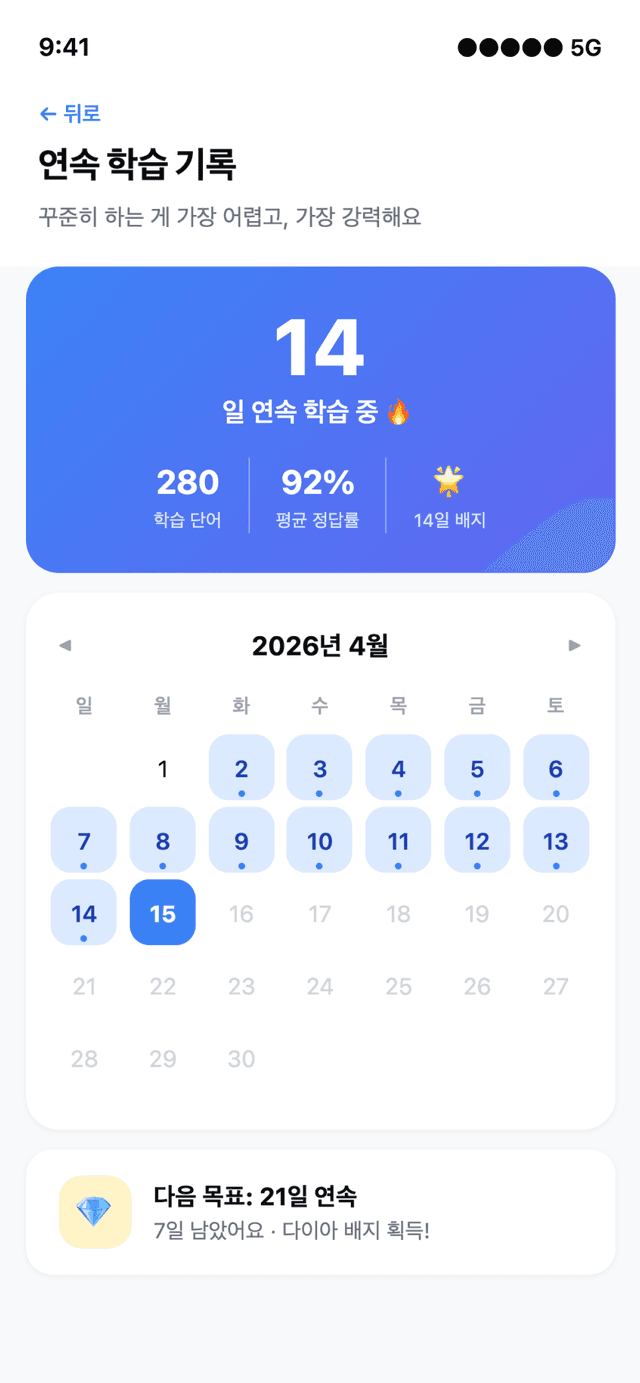 연속 학습 스트릭